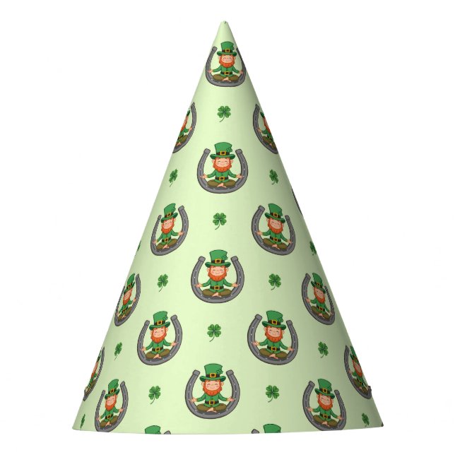 Glückliche Grüne Vibes Partyhütchen (Vorderseite)