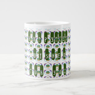 Glückliche Grüße für Sie Thema glücklich Jumbo-Tasse