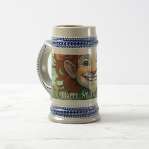 Glückliche Grüße zum St. Patrick’s Day Bierglas