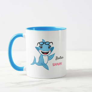Glückliche Haifamilie Bruder Hai Tasse