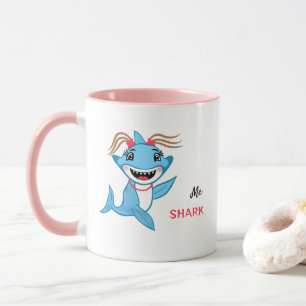 Glückliche Haifamilie Ich bin ein Hai Tasse