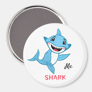 Glückliche Haifamilie Ich bin ein Haifischmagnet Magnet