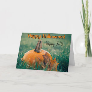 Glückliche Halloween Fappy Fall Grußkarte Karte