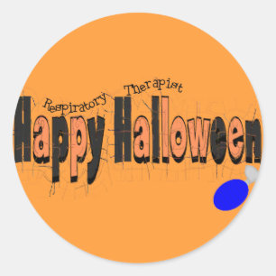 Glückliche Halloween Funktelegrafie mit AMBU Runder Aufkleber