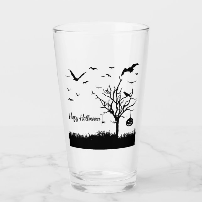 Glückliche Halloween-Gläser Glas (Vorderseite)