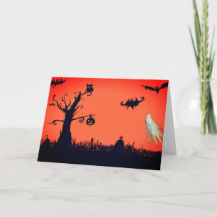 Glückliche Halloween-Gruß-Karte Karte