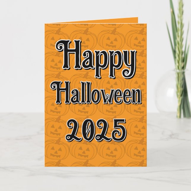 Glückliche Halloween-Grußkarte 2025 Karte (Vorderseite)