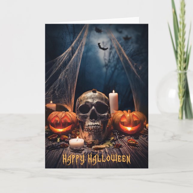 Glückliche Halloween-Grußkarte Ankündigung (Vorderseite)