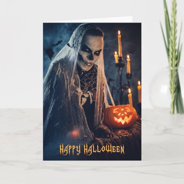 Glückliche Halloween-Grußkarte Ankündigung (Vorderseite)