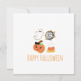 Glückliche Halloween-Grußkarte Cookies Leckereie Dankeskarte