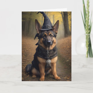 Glückliche Halloween-Grußkarte (Hund) Karte