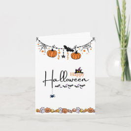 Glückliche Halloween-Grußkarte Niedliche Spooky-Ka Karte
