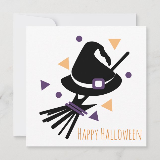 Glückliche Halloween-Grußkarte | Rotzunge Dankeskarte (Vorderseite)
