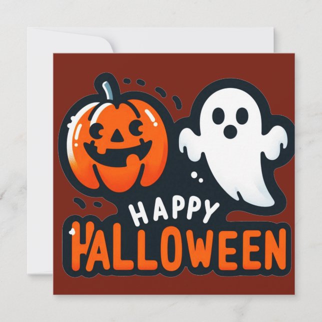 Glückliche Halloween-Grußkarten Karte (Vorderseite)