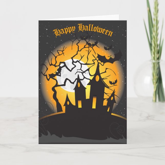 Glückliche Halloween-Karte Karte (Vorderseite)