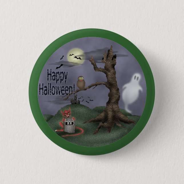 Glückliche Halloween-Knöpfe Button (Vorderseite)