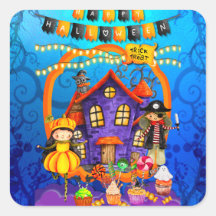 Glückliche Halloween-Kostümkinder Party-Feier