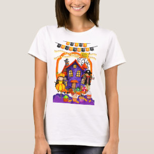 Glückliche Halloween-Kostümkinder Party-Feier T-Shirt