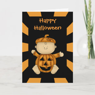 Glückliche Halloween-Kürbis-Baby-Gruß-Karte Karte
