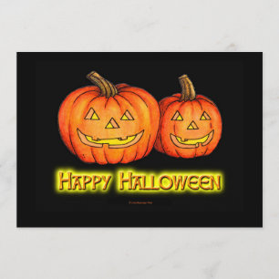 Glückliche Halloween-Kürbise Einladung