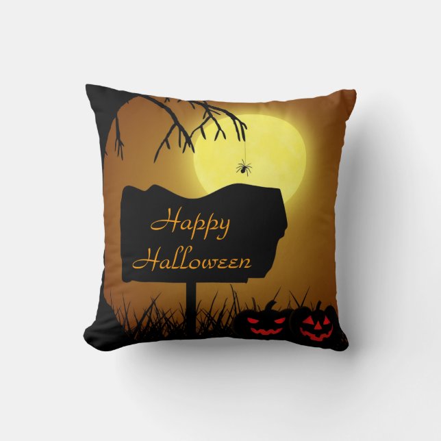 Glückliche Halloween-Kürbislaterne Pumpkins Kissen (Vorderseite)