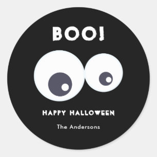 Glückliche Halloween-Niedliche Augenbrauen-Monster Runder Aufkleber