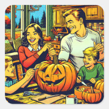 Glückliche Halloween Nostalgische Karikaturenkürme