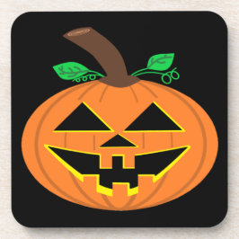 Glückliche Halloween Pumpkin-Untersetzer lächeln Getränkeuntersetzer