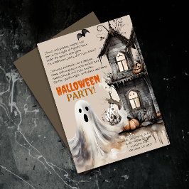 Glückliche Halloween Spooky Ghost Party Gedicht Ei Ankündigung
