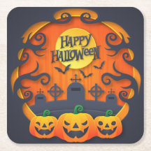 Glückliche Halloween-Untersetzer