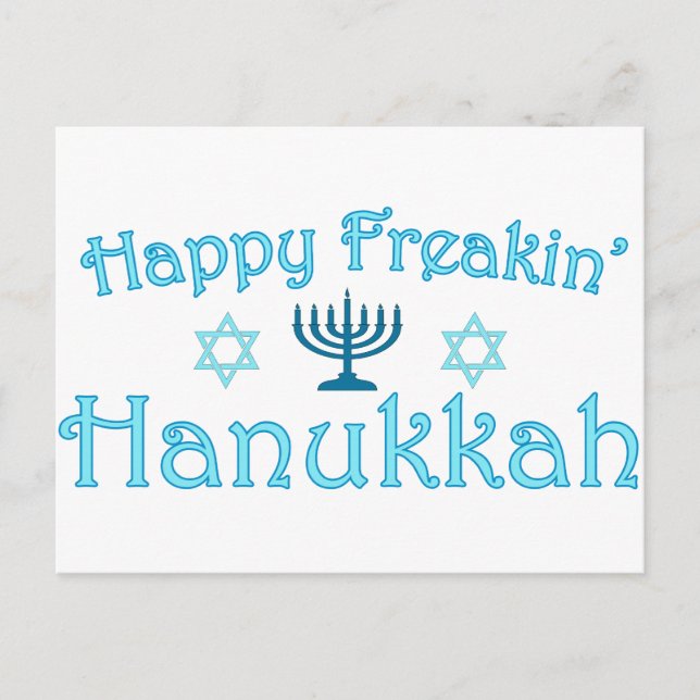 glückliche hanukkah feiertagspostkarte (Vorderseite)