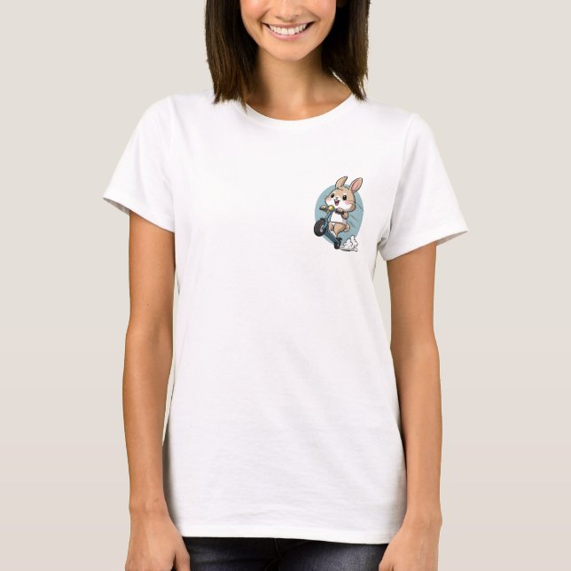 Glückliche Hasenfahrt T-Shirt (Vorderseite)