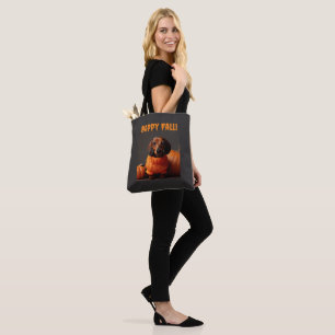 Glückliche Herbst-Dachshund-Tragetasche Tasche