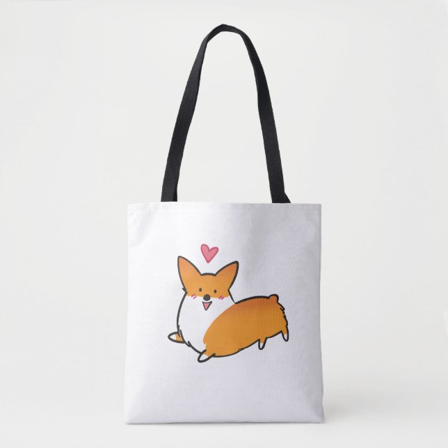 Glückliche Herzcorgi-Tasche (kundengerecht) Tasche (Vorderseite)