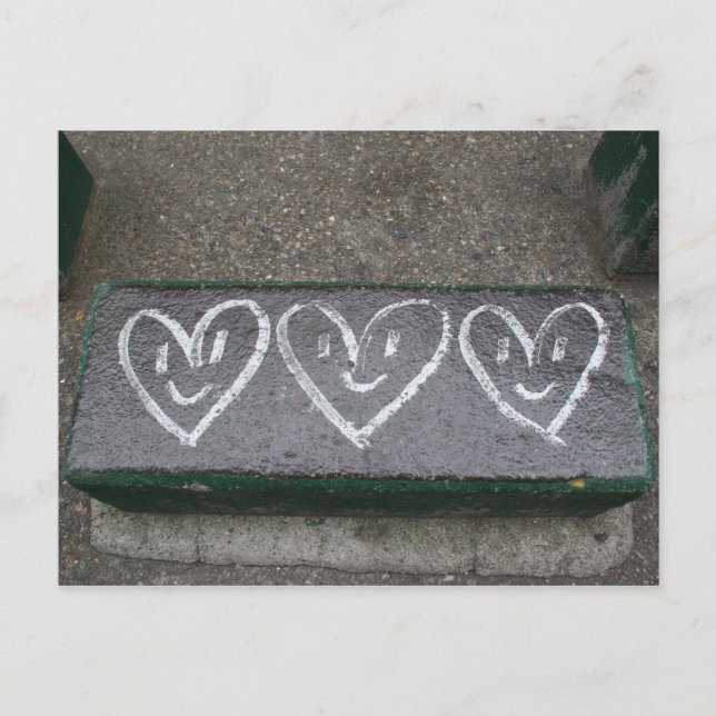 Glückliche Herzen Postkarte (Vorderseite)