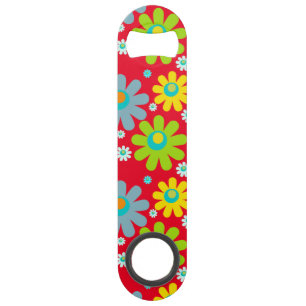 Glückliche Hippie-Blumen Speed Flaschenöffner