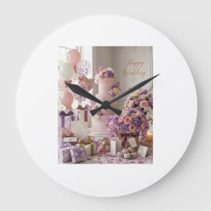 Glückliche Hochzeit Elegantes Hochzeitsgeschenk Große Wanduhr