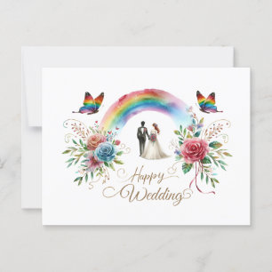 Glückliche Hochzeit Grußkarten Postkarte