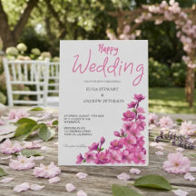 Glückliche Hochzeit Romantische Florale Hochzeit