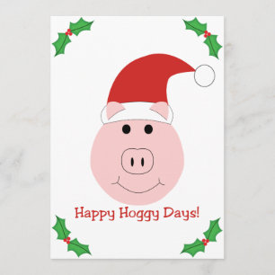 Glückliche Hoggy TagesweihnachtsParty Einladung