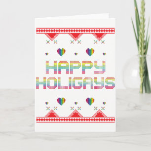 Glückliche Holigays Weihnachtskarte Feiertagskarte