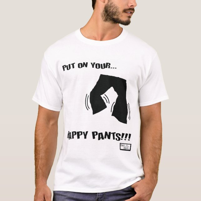 Glückliche Hosen T-Shirt (Vorderseite)