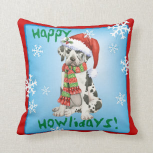 Glückliche Howliday Deutsche Dogge Kissen