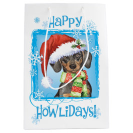 Glückliche Howlidays Dackel Mittlere Geschenktüte