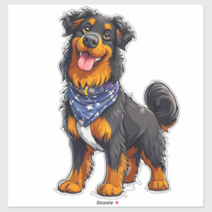 Glückliche Hunde-Cartoon-Illustration Aufkleber