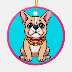 Glückliche Hunde-Cartoon-Illustration Keramik Ornament