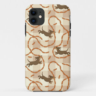 glückliche Hunde mit Wursthintergrund Case-Mate iPhone Hülle