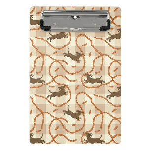 glückliche Hunde mit Wursthintergrund Mini Klemmbrett