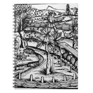 Glückliche husbandsmen, die Bienen, Illustration Notizblock