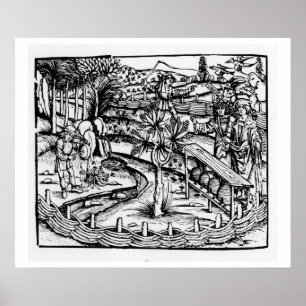 Glückliche husbandsmen, die Bienen, Illustration Poster